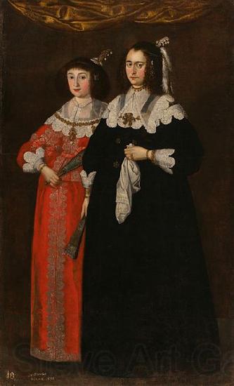 unknow artist Portrait of Catherine Potocka and Maria Lupu (daughter of Vasile Lupu), two wives of Janusz Radziwill Norge oil painting art